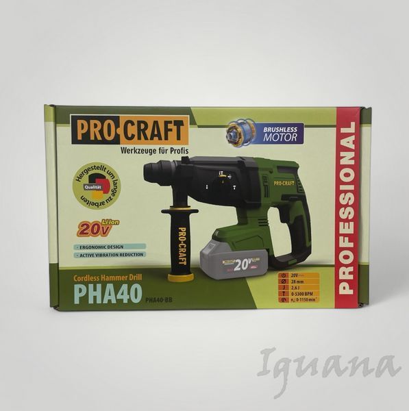 Перфоратор аккумуляторный ProCraft PHA-40 (без АКБ и ЗУ) 030040 фото