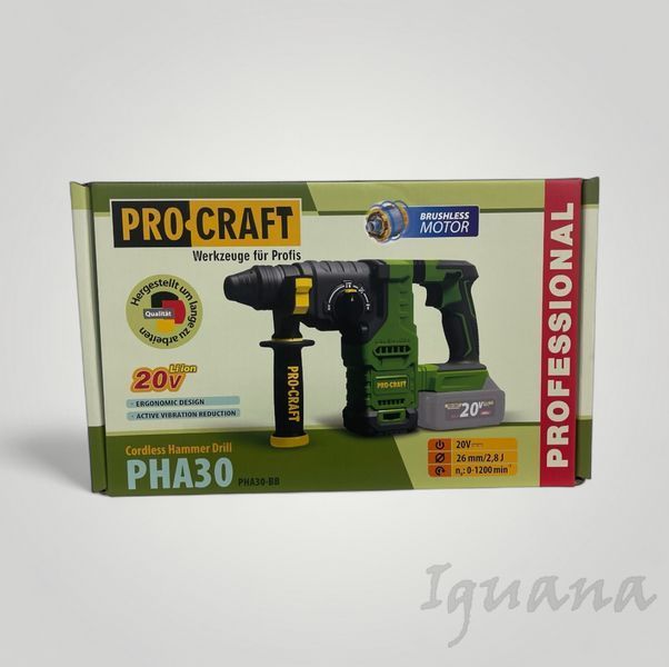 Перфоратор аккумуляторный ProCraft PHA-30 (без АКБ и ЗУ) 030031 фото
