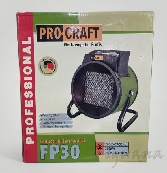 Тепловентилятор 3кВт керамический Procraft FP30 000030 фото