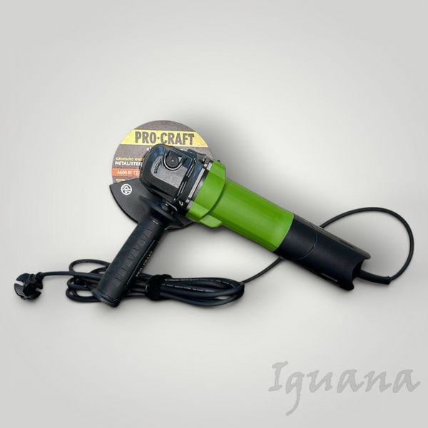 Угловая шлифовальная машина бесщёточная PRO-CRAFT PW-125/2500, 125 мм, 1500 Вт, регулировка оборотов, плавный пуск 025005 фото
