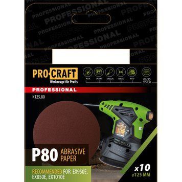 Круг шліфувальний самозачепний Procraft K125.80 UNIVERSAL (набір 10 шт.) K125800 фото