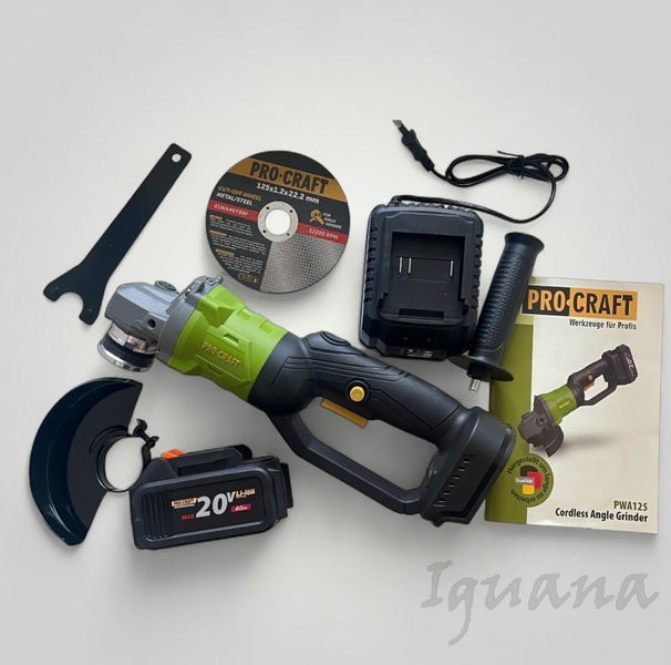 Аккумуляторная болгарка PRO-CRAFT PWA-125 (АКБ и ЗУ) 030125 фото
