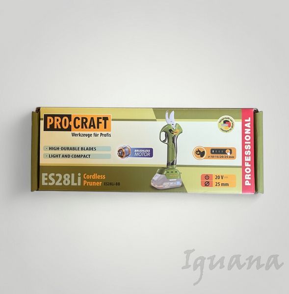 Акумуляторний секатор Procraft ES28Li (без акб) 030282 фото