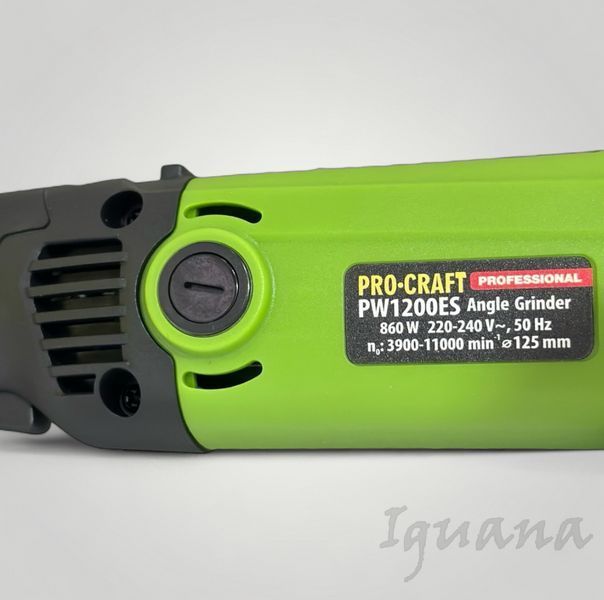 Шліфмашина кутова PROCRAFT PW-1200ЕS 125 мм 012004 фото