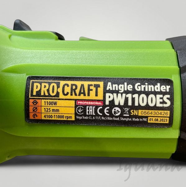 Кутошліфувальна машина Procraft PW1100ES 125 мм 011004 фото