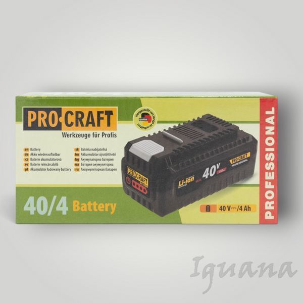 Акумуляторна батарея Procraft Battery40/4, 40 В, 4 А&middot;год 000404 фото