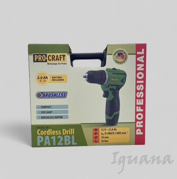 Шуруповерт акумуляторний ProCraft РA-12BL (з 1 АКБ та ЗП) 000126 фото
