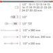 Проффесиональный набор инструментов 1/2", 25 од., Cr-V, метал кейс Intertool ET-6025 ET-6025 фото 3