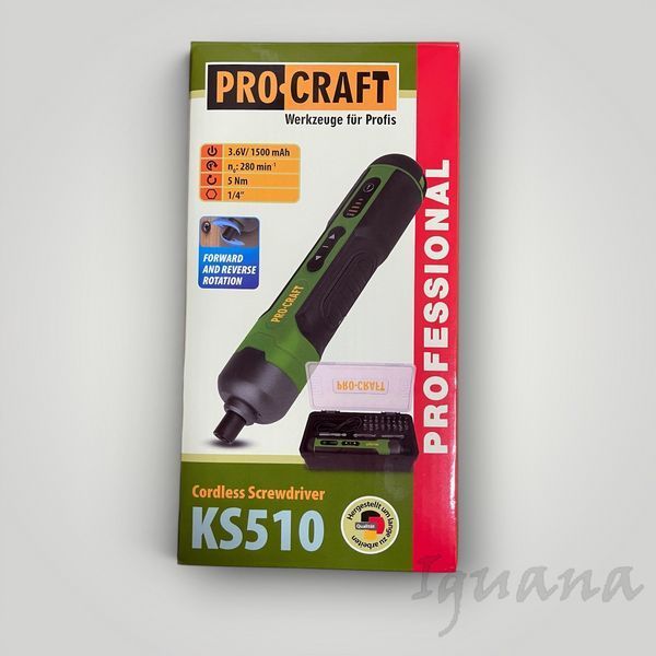 Акумуляторна викрутка Procraft KS510 032510 фото