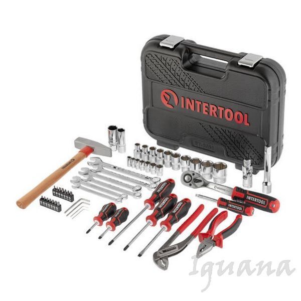 Набор инструментов 56 ед., STORM, 1/2", 1/4", Cr-V Intertool ET-8056 ET-8056 фото