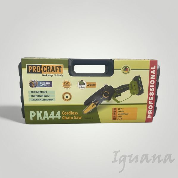 Аккумуляторная мини пила Procraft PKA44 в кейсе (2АКБ | 2 шины | 2 цепи) 030442 фото