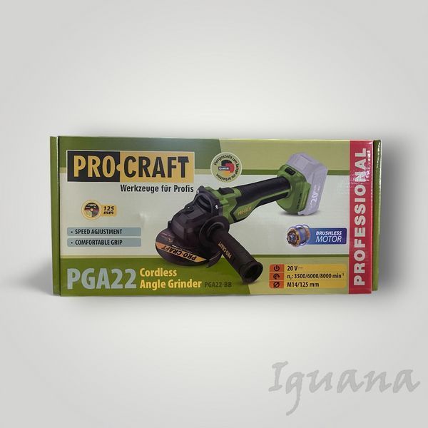 Аккумуляторная болгарка Procraft PGA22 030273 фото