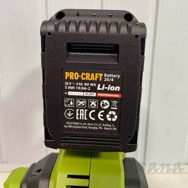 Пила цепная аккумуляторная ProCraft PKA-60 (АКБ 4ач и ЗУ) 030601_4 фото
